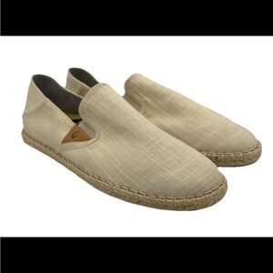 OluKai Kaula Pa'a Kapa Shoes Womens Sz 10 Canvas Slip On Espadrille Flats *READ*